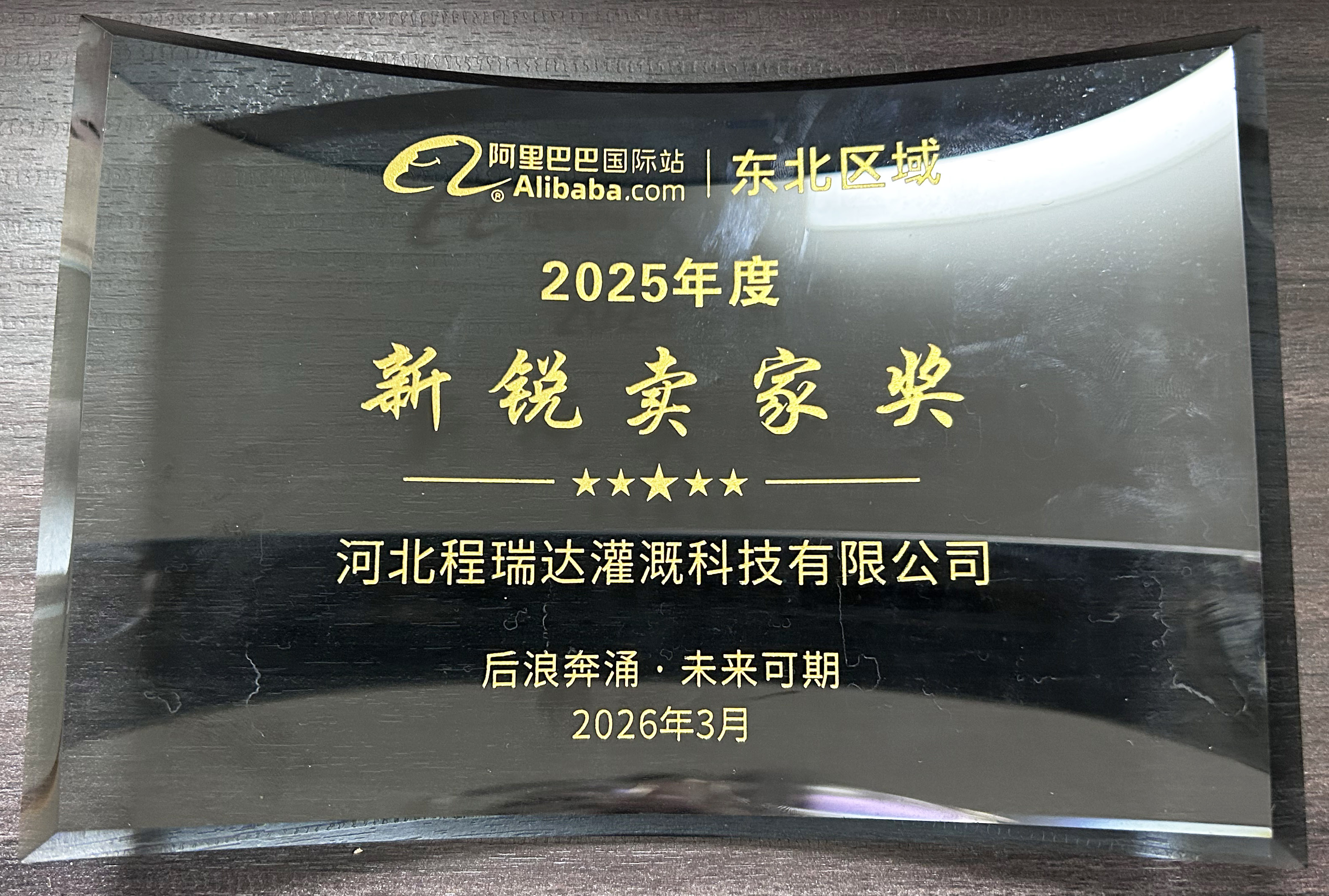 蚌埠程瑞达灌溉 | 荣获阿里国际站新锐卖家奖