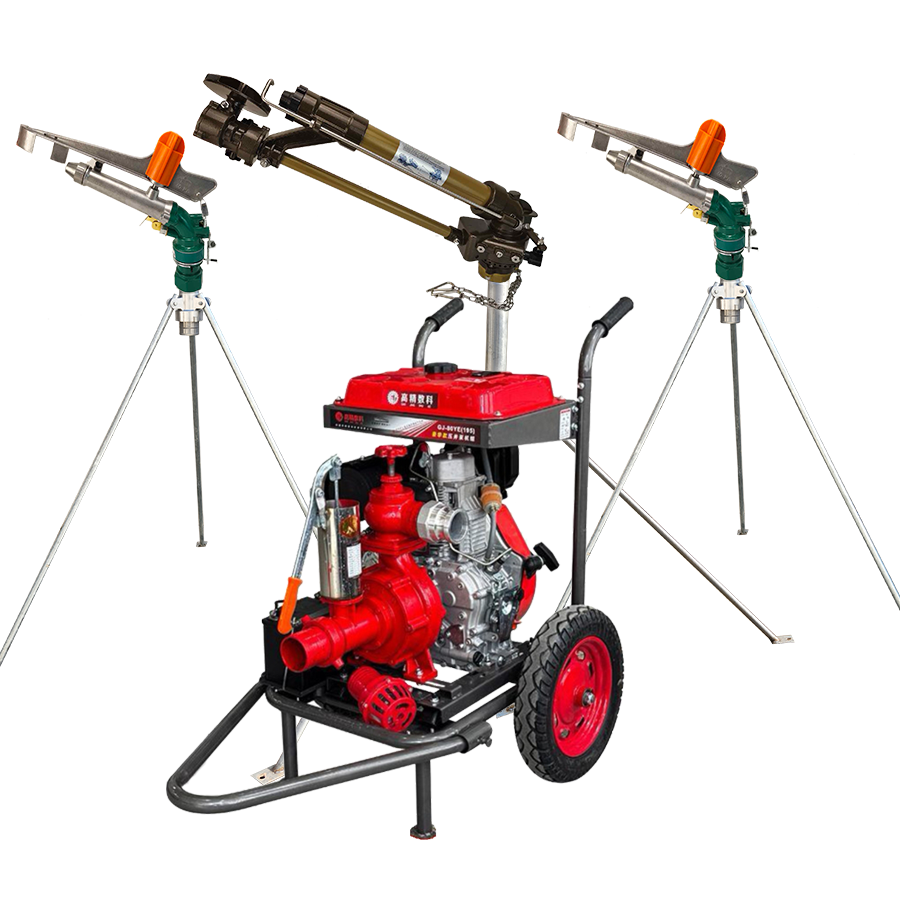 蚌埠一体式灌溉机组 全套喷枪水带配齐 抗旱浇地神器